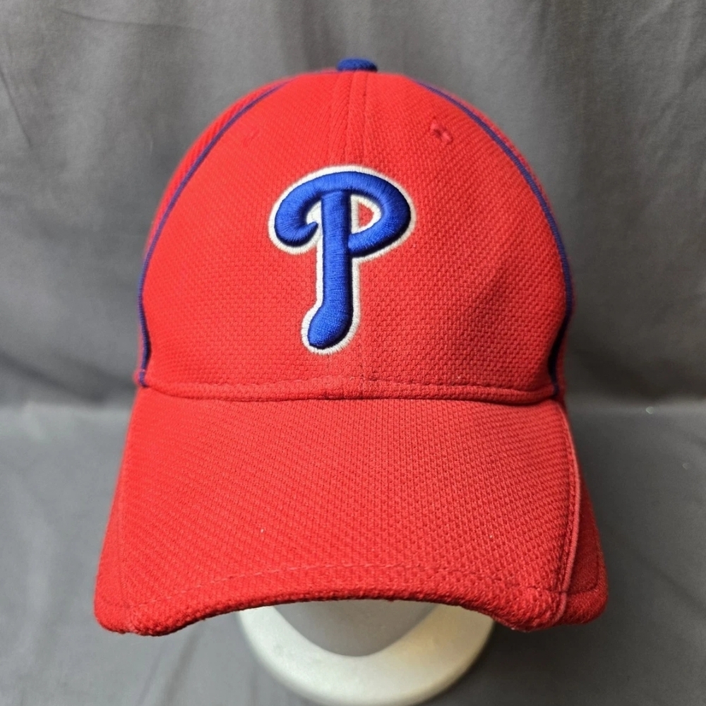 Philadelphia Phillies New Era 39THIRTY Batting Practice Hat Red Stretch Fit S/M